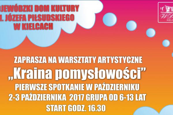 Październikowa oferta warsztatów artystycznych „Kraina pomysłowości”