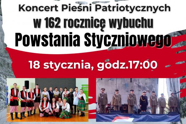 162. rocznica wybuchu Powstania Styczniowego – uroczystości w Suchedniowie, Bodzentynie i Wąchocku