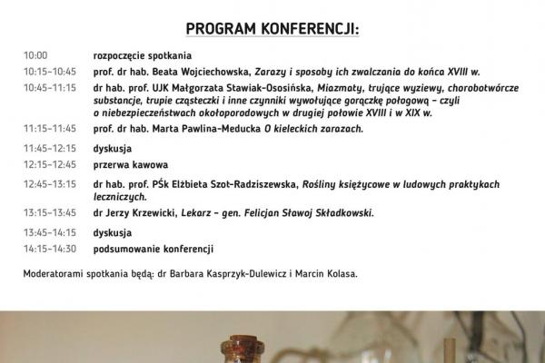 24.05. | W Muzeum Historii Kielc odbędzie się konferencja MIEDZY CHOROBĄ A EPIDEMIĄ. PROBLEMY ZDROWOTNE NA PRZESTRZENI DZIEJÓW