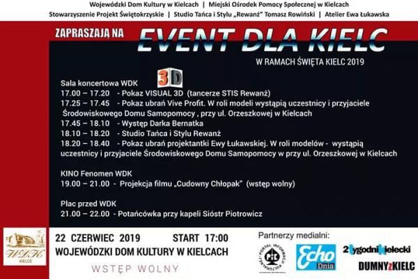 „Event dla Kielc” z okazji…  święta Kielc