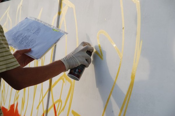 TOTU FESTIVAL 2008 - Koncepcja się krystalizuje. Pokaz grafitti AĆ KRU