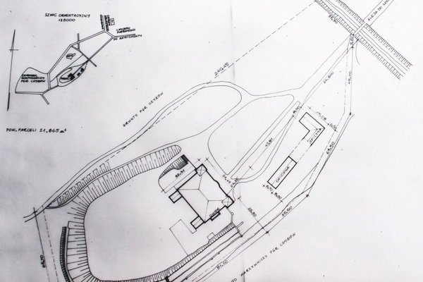 Pałac w Czyżowie Szlacheckim - Plan sytuacyjny. Fot. z kroniki pałacu.