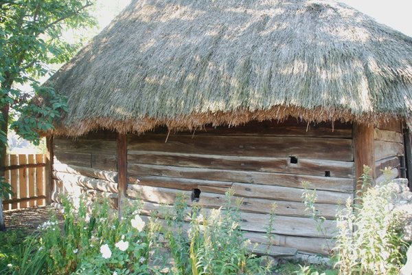 Zagroda z Bukowskiej Woli - Konstrukcja łamanej ściany szczytowej stodoły