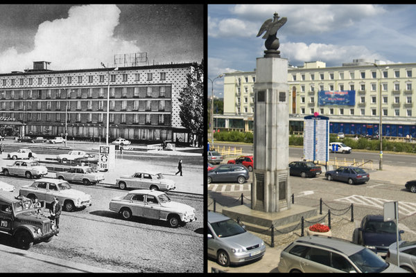 Kielce wczoraj i dziś - Hotel Łysogóry od strony dworca PKP. Fot. Michał Janyst