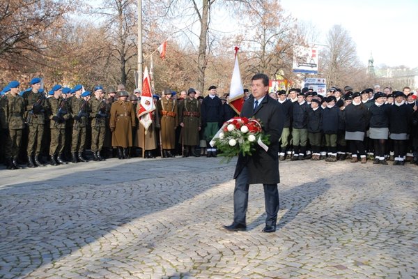 Obchody Narodowego Święta Niepodległości - Uroczystości pod Pomnikiem Czynu Legionowego
Fot. Agnieszka Markiton