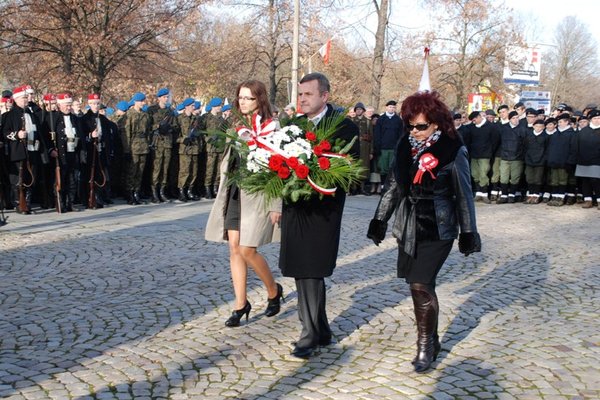 Obchody Narodowego Święta Niepodległości - Uroczystości pod Pomnikiem Czynu Legionowego
Fot. Agnieszka Markiton