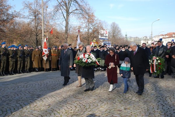 Obchody Narodowego Święta Niepodległości - Uroczystości pod Pomnikiem Czynu Legionowego
Fot. Agnieszka Markiton