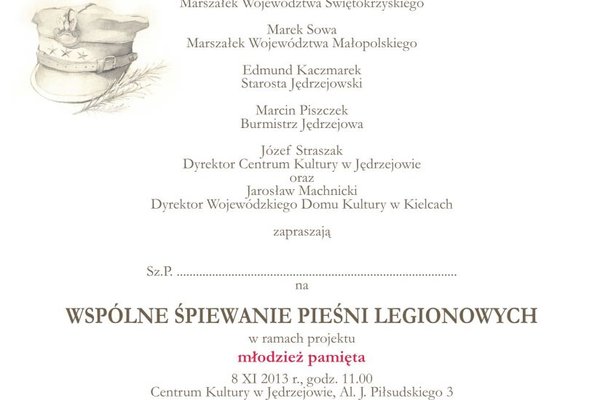 Wspólne śpiewanie pieśni legionowych