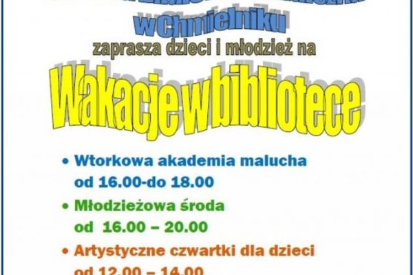 Wakacje w chmielnickiej bibliotece 