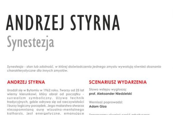 Synestezja Andrzeja Styrny