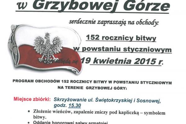 Uroczystości powstańcze w Grzybowej Górze